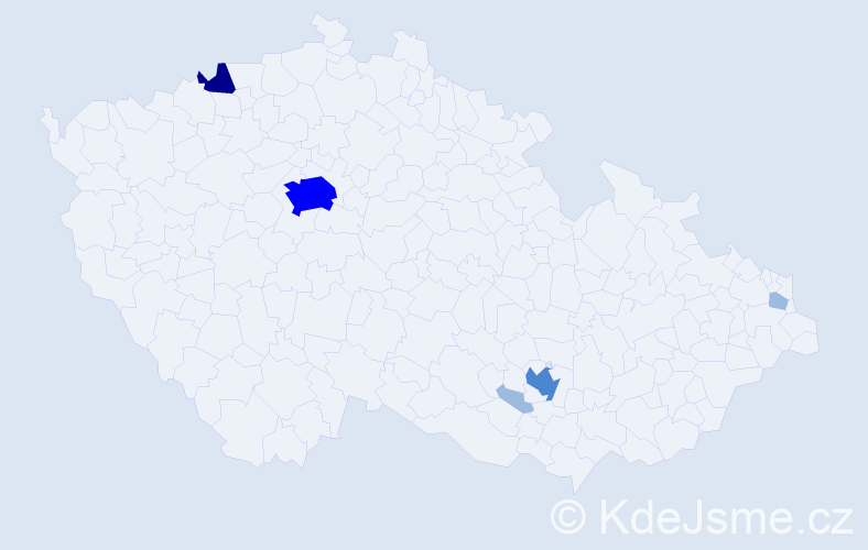 Příjmení: 'Setvák', počet výskytů 11 v celé ČR