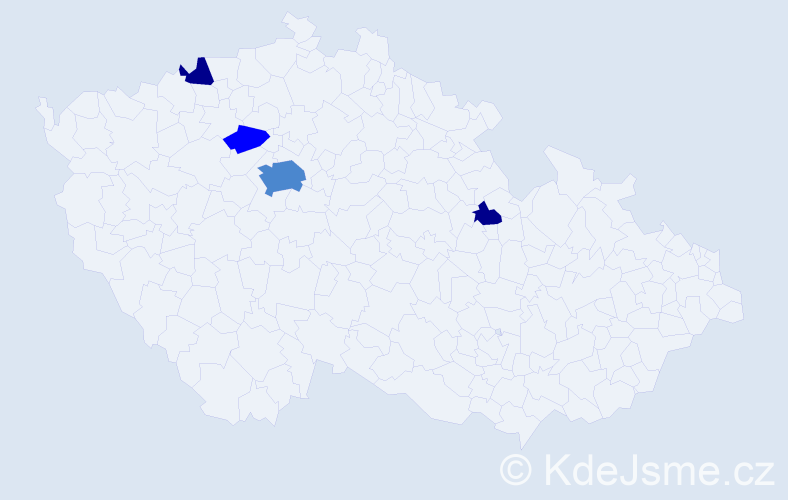 Příjmení: 'Čevonová', počet výskytů 9 v celé ČR