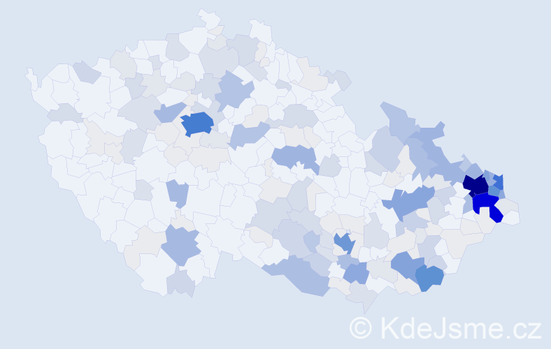 Příjmení: 'Kolek', počet výskytů 745 v celé ČR