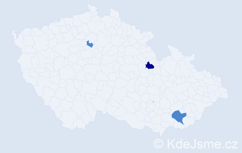 Příjmení: 'Lehmden', počet výskytů 5 v celé ČR
