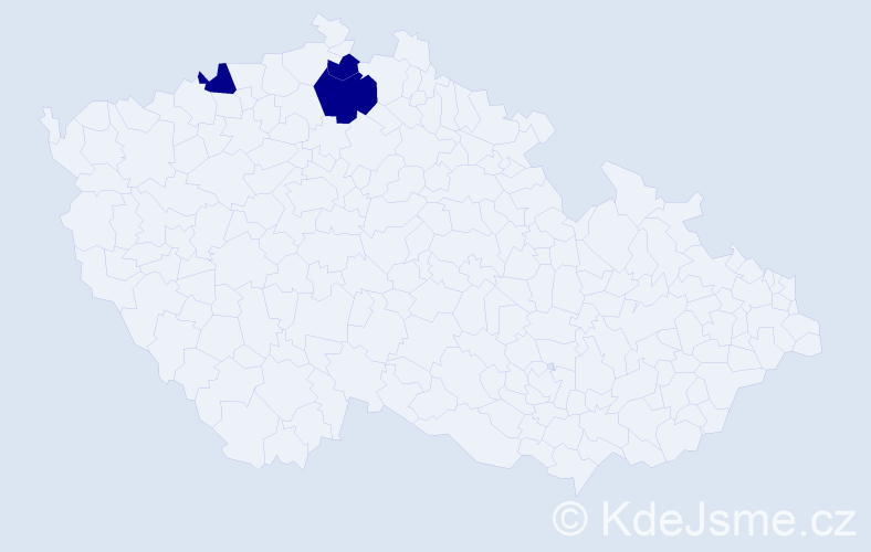 Příjmení: 'Hajžinová', počet výskytů 3 v celé ČR