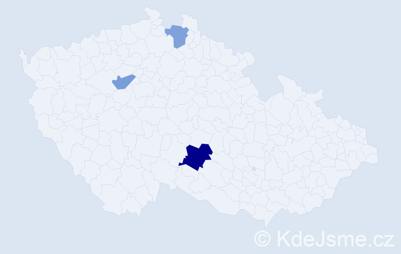 Příjmení: 'Barimov', počet výskytů 5 v celé ČR