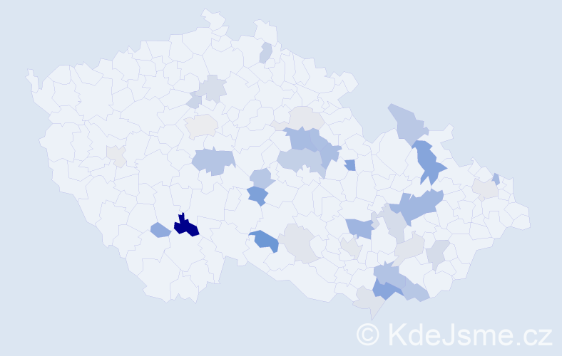 Příjmení: 'Štos', počet výskytů 81 v celé ČR