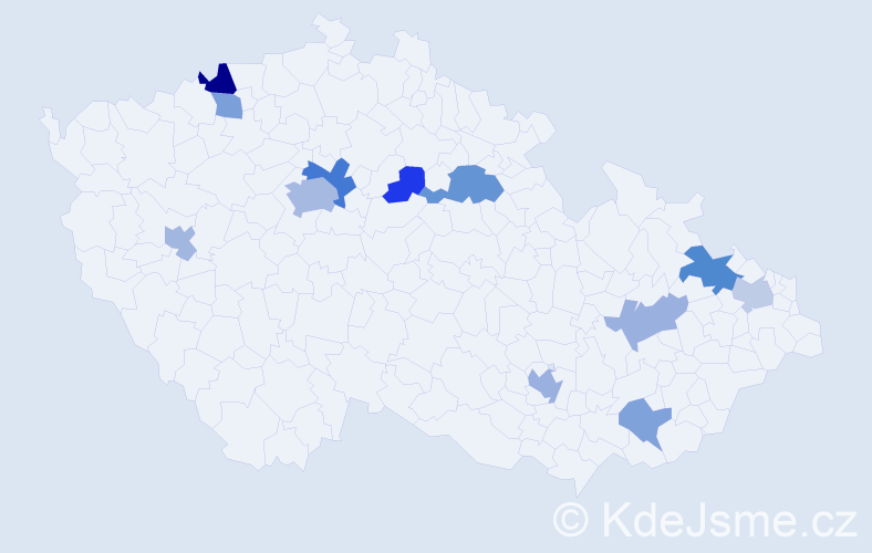 Příjmení: 'Michajlovová', počet výskytů 21 v celé ČR