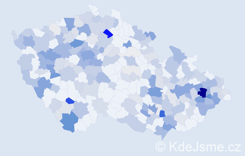 Příjmení: 'Bayerová', počet výskytů 758 v celé ČR