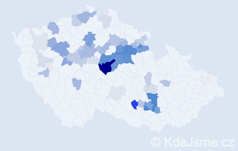 Příjmení: 'Černohlávek', počet výskytů 205 v celé ČR