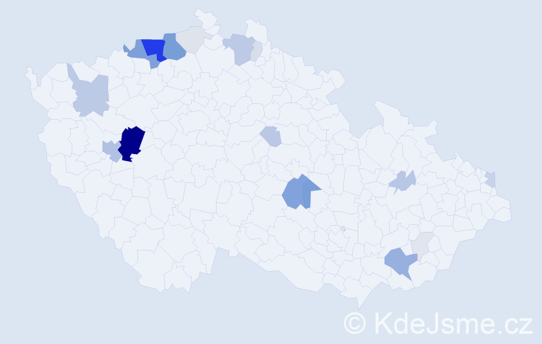 Příjmení: 'Lučková', počet výskytů 85 v celé ČR