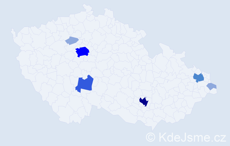 Příjmení: 'Ray', počet výskytů 16 v celé ČR