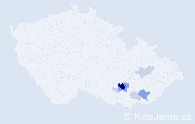 Příjmení: 'Pichal', počet výskytů 21 v celé ČR