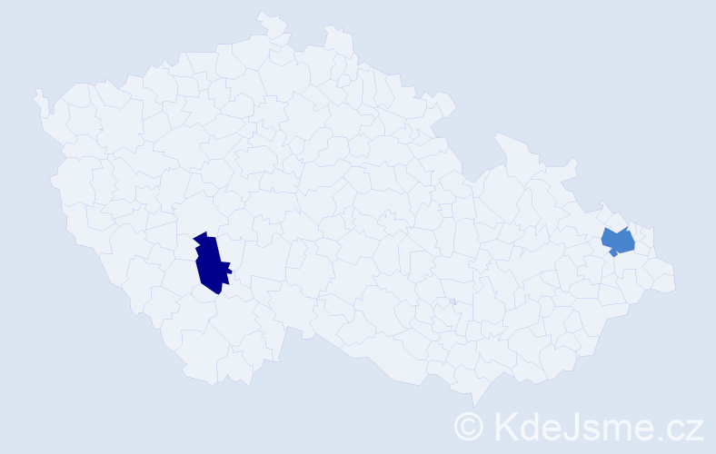 Příjmení: 'Khamis', počet výskytů 3 v celé ČR