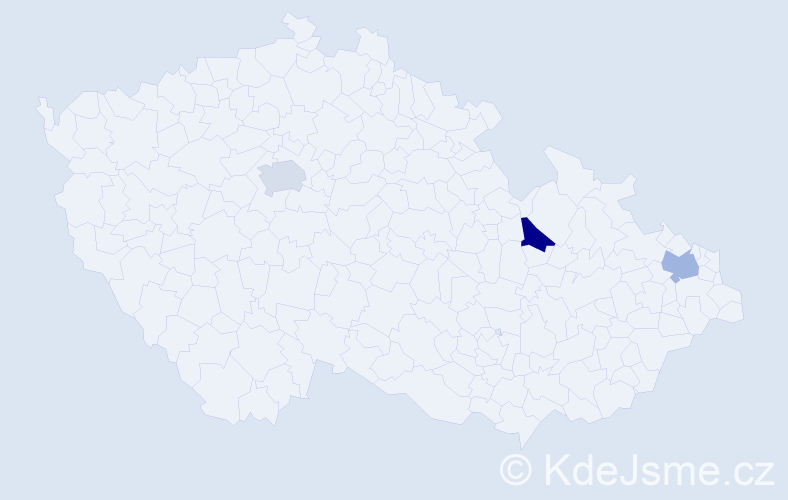 Příjmení: 'Rodgers', počet výskytů 3 v celé ČR
