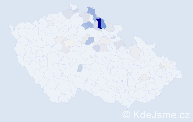 Příjmení: 'Bulušková', počet výskytů 111 v celé ČR