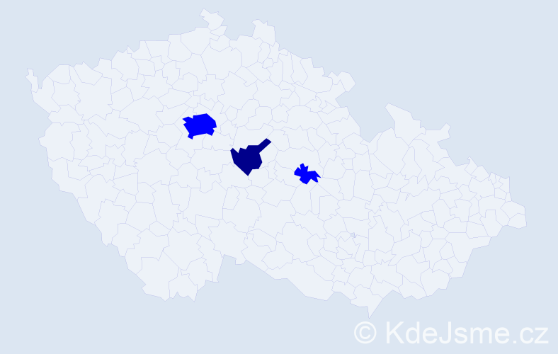 Příjmení: 'Castle', počet výskytů 7 v celé ČR