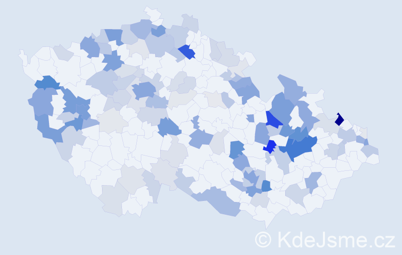 Příjmení: 'Königová', počet výskytů 446 v celé ČR