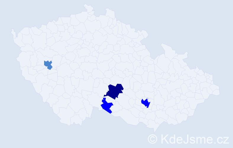 Příjmení: 'Pleskalová', počet výskytů 8 v celé ČR