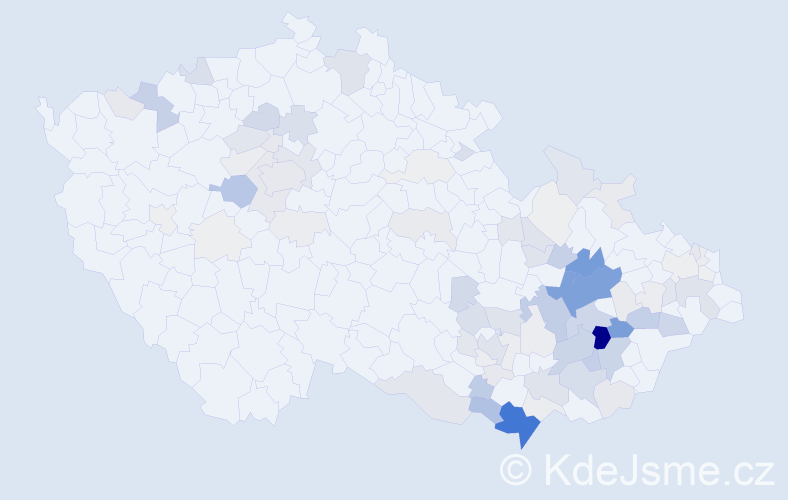Příjmení: 'Foukal', počet výskytů 344 v celé ČR