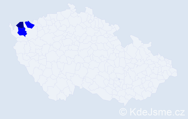 Příjmení: 'Majďáková', počet výskytů 4 v celé ČR