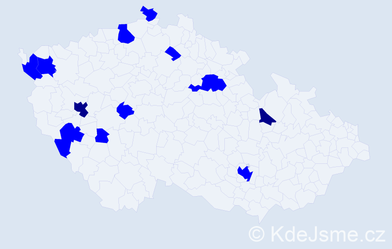 Příjmení: '"Tran Ba"', počet výskytů 14 v celé ČR