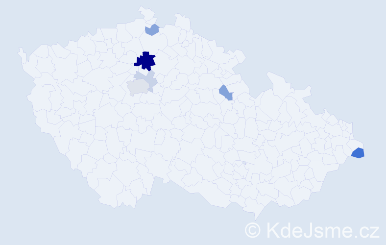 Příjmení: 'Groušl', počet výskytů 16 v celé ČR