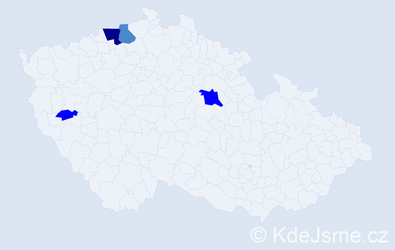 Příjmení: 'Chamolová', počet výskytů 8 v celé ČR