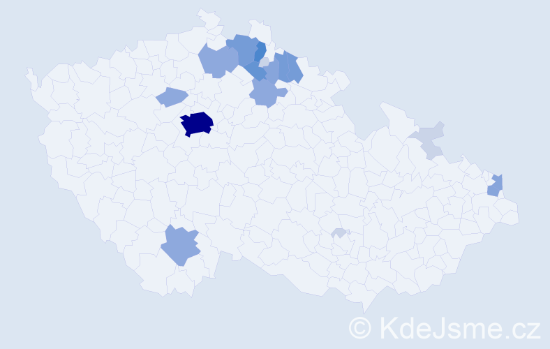 Příjmení: 'Pluchová', počet výskytů 56 v celé ČR