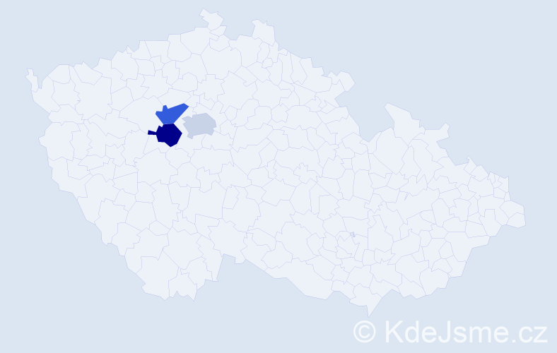 Příjmení: 'Kobilka', počet výskytů 3 v celé ČR