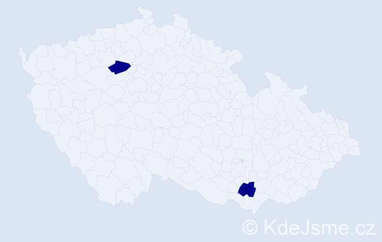 Příjmení: 'Heffnerová', počet výskytů 2 v celé ČR