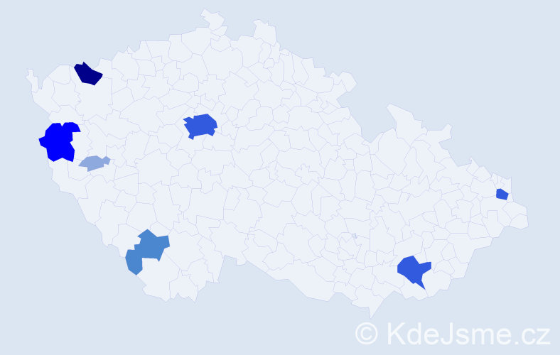 Příjmení: 'Szarka', počet výskytů 21 v celé ČR