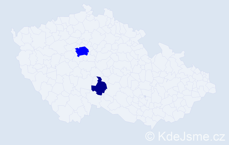 Příjmení: 'Simlová', počet výskytů 3 v celé ČR