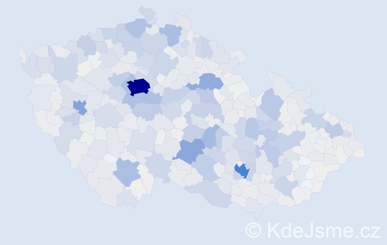 Příjmení: 'Havlíček', počet výskytů 5187 v celé ČR