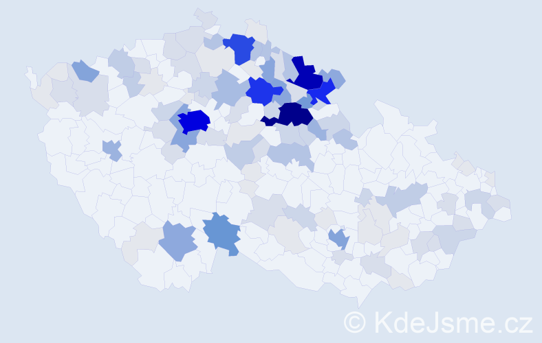 Příjmení: 'Vik', počet výskytů 463 v celé ČR