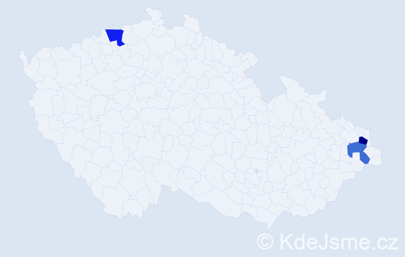 Příjmení: 'Niedelský', počet výskytů 12 v celé ČR
