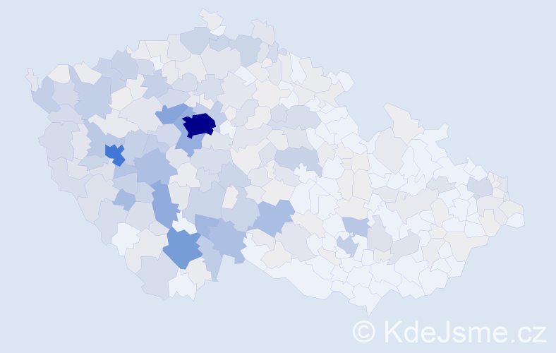 Příjmení: 'Průcha', počet výskytů 1326 v celé ČR