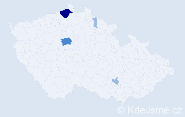 Příjmení: 'Llewellyn', počet výskytů 8 v celé ČR