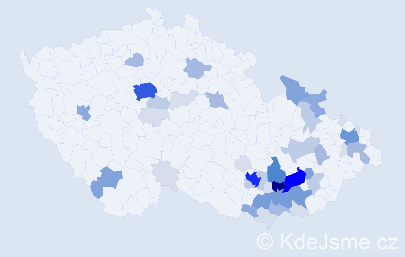 Příjmení: 'Posolda', počet výskytů 162 v celé ČR