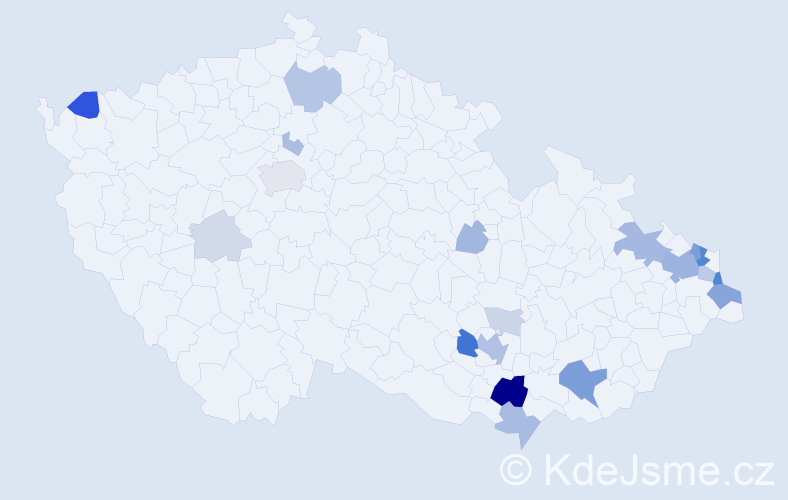 Příjmení: 'Kallus', počet výskytů 63 v celé ČR