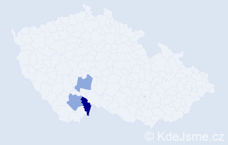 Příjmení: 'Ritka', počet výskytů 7 v celé ČR
