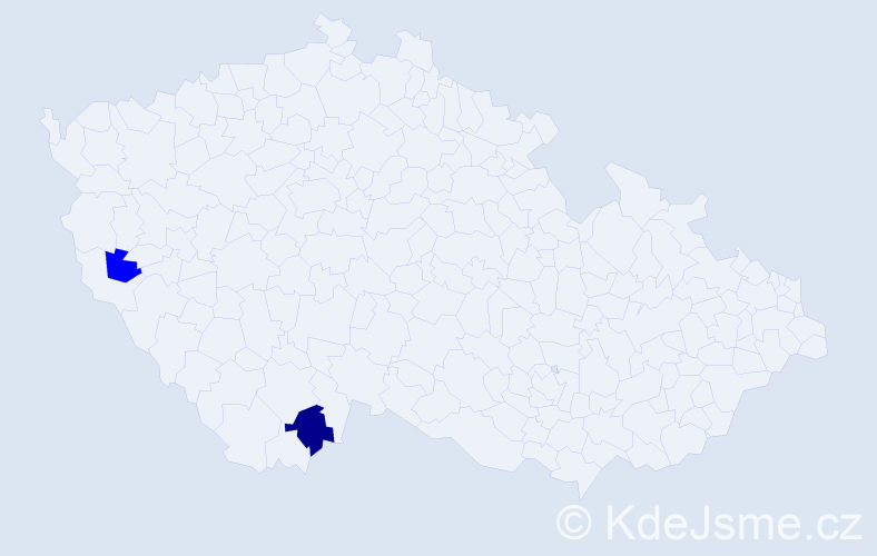 Příjmení: 'Koritáková', počet výskytů 3 v celé ČR
