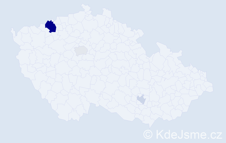 Příjmení: 'Terešáková', počet výskytů 6 v celé ČR