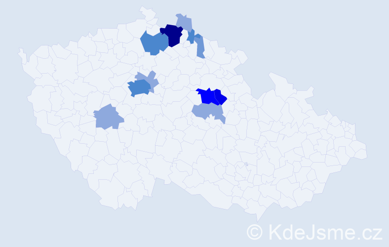 Příjmení: 'Fidrhelová', počet výskytů 30 v celé ČR