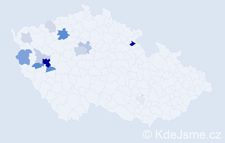 Příjmení: 'Maurová', počet výskytů 55 v celé ČR