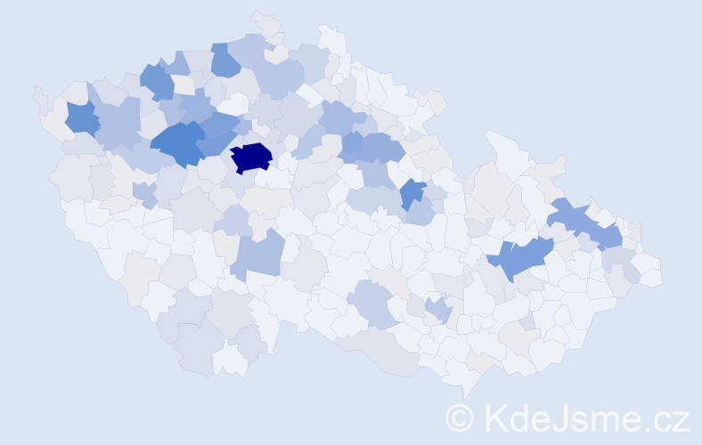 Příjmení: 'Macák', počet výskytů 742 v celé ČR