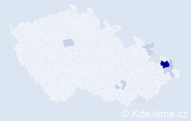 Příjmení: 'Korta', počet výskytů 44 v celé ČR