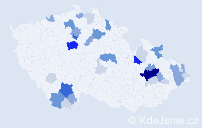 Příjmení: 'Grohman', počet výskytů 123 v celé ČR