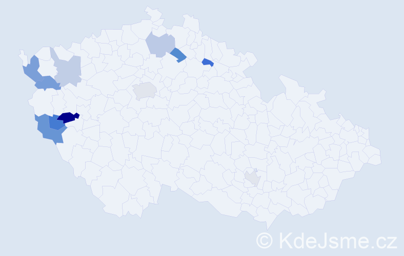 Příjmení: 'Cenefels', počet výskytů 17 v celé ČR