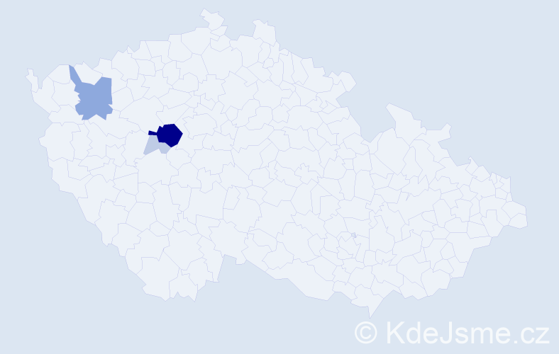 Příjmení: 'Brainhofová', počet výskytů 13 v celé ČR