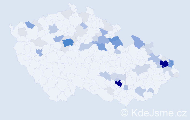 Příjmení: 'Plachetka', počet výskytů 225 v celé ČR