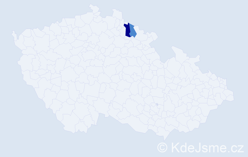 Příjmení: 'Möhvaldová', počet výskytů 6 v celé ČR