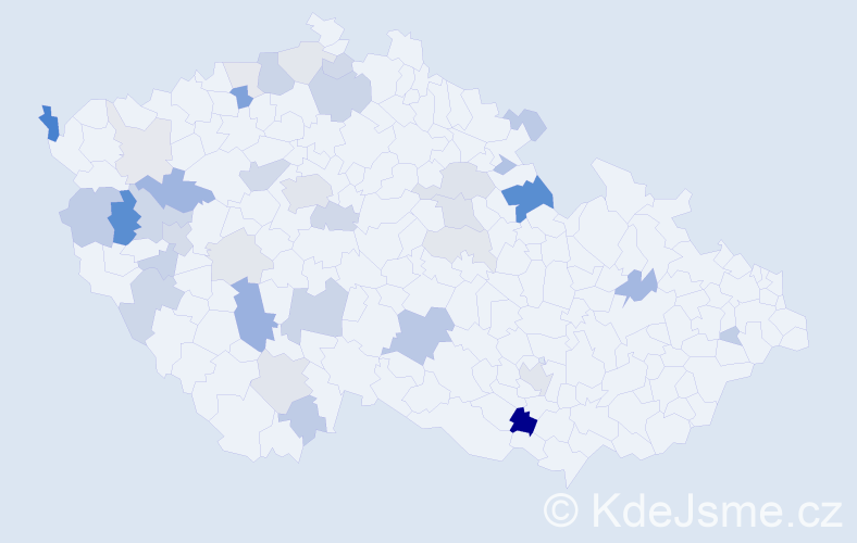 Příjmení: 'Biedermannová', počet výskytů 99 v celé ČR