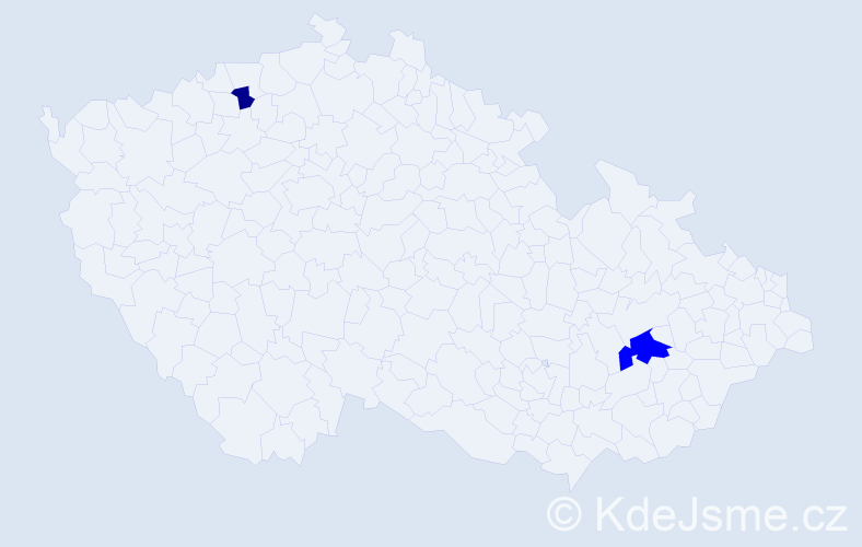 Příjmení: 'Kühl', počet výskytů 5 v celé ČR